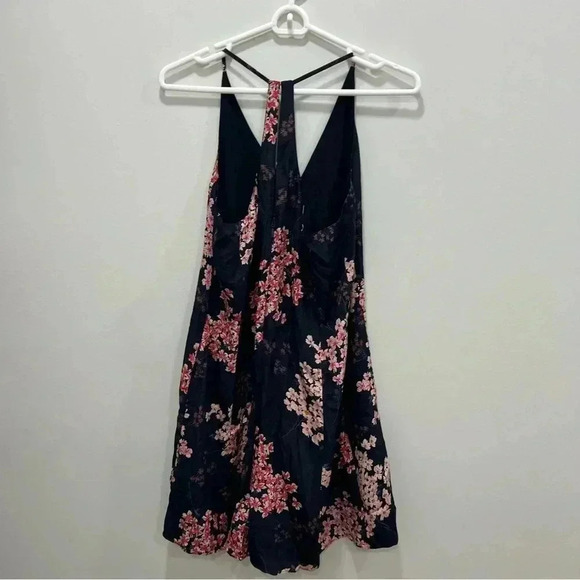 Rebecca Taylor Silk Cherry Blossom Navy Romper 4 - Picture 4 of 13